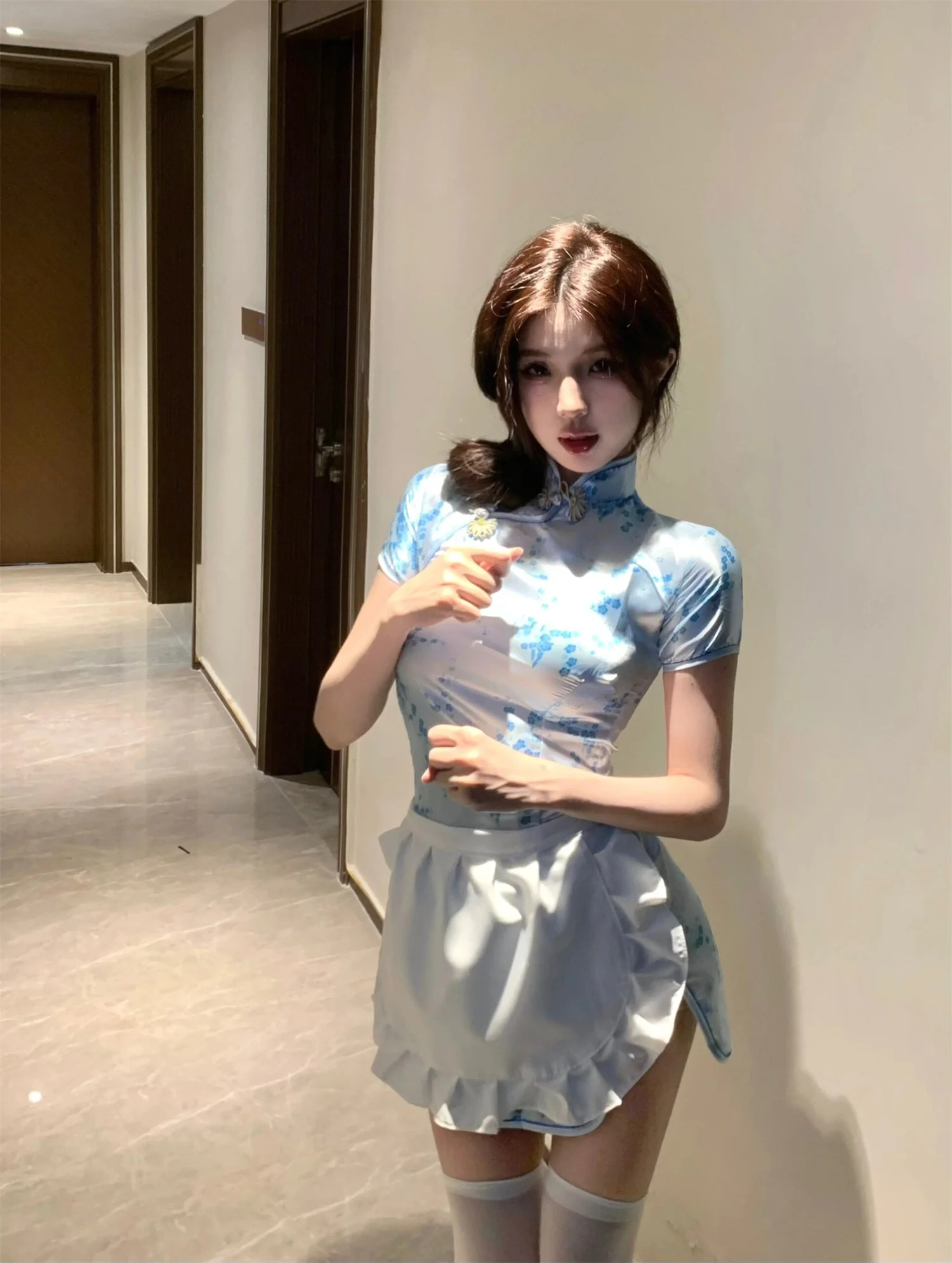 Nuevo Cosplay chino Sle Dr loween Cisas orm ort Sve Maids orm ort uso diario