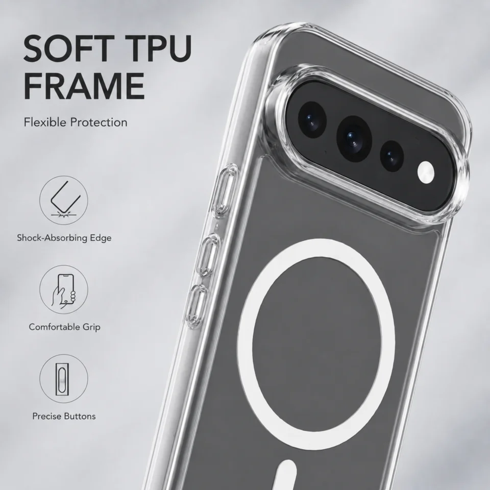 Funda Lereach para Google Pixel 11 Pro XL 11Pro, magnética, cristalina, ultra delgada, a prueba de golpes y anti-rayaduras 6