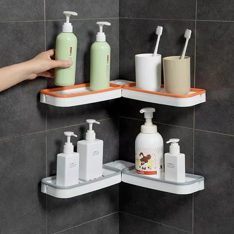 Toilet bathroom storage rack foldable countertop bathroom non perforated soap storage rack closet organizer