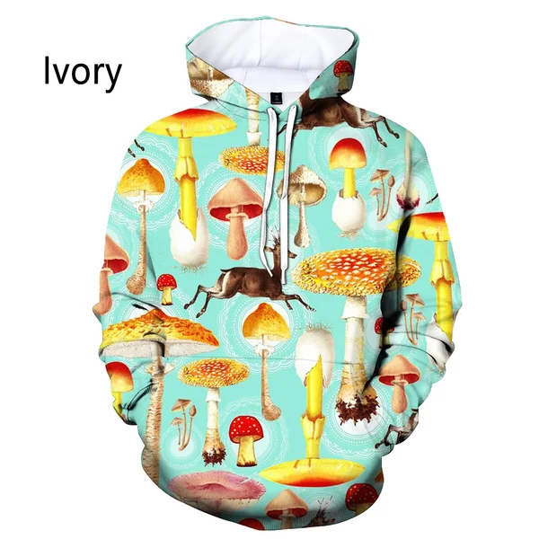 

2023 New Fashion Mushroom 3D Printing Hoodie Men's Women's Casual Long Sleeve Sports Pullover Top