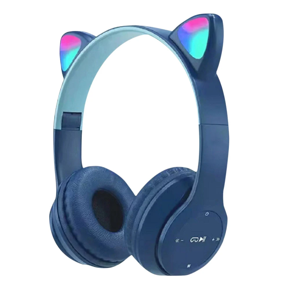 Wireless Cat Ears Headphones Glowing Cool Headset Stereo Bass Bluetooth-compatible 5.0 Cute Over-Ear Headsets for Kids & Adult image 5