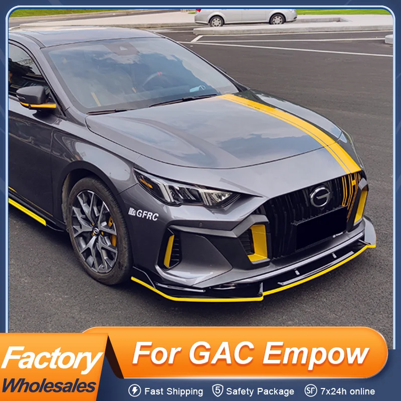 

For GAC Trumpchi Empow 2021 2022 2023 Front Bumper Lip Chin Splitter Spoiler Bodykit Exterior Protector Car Accessories Part