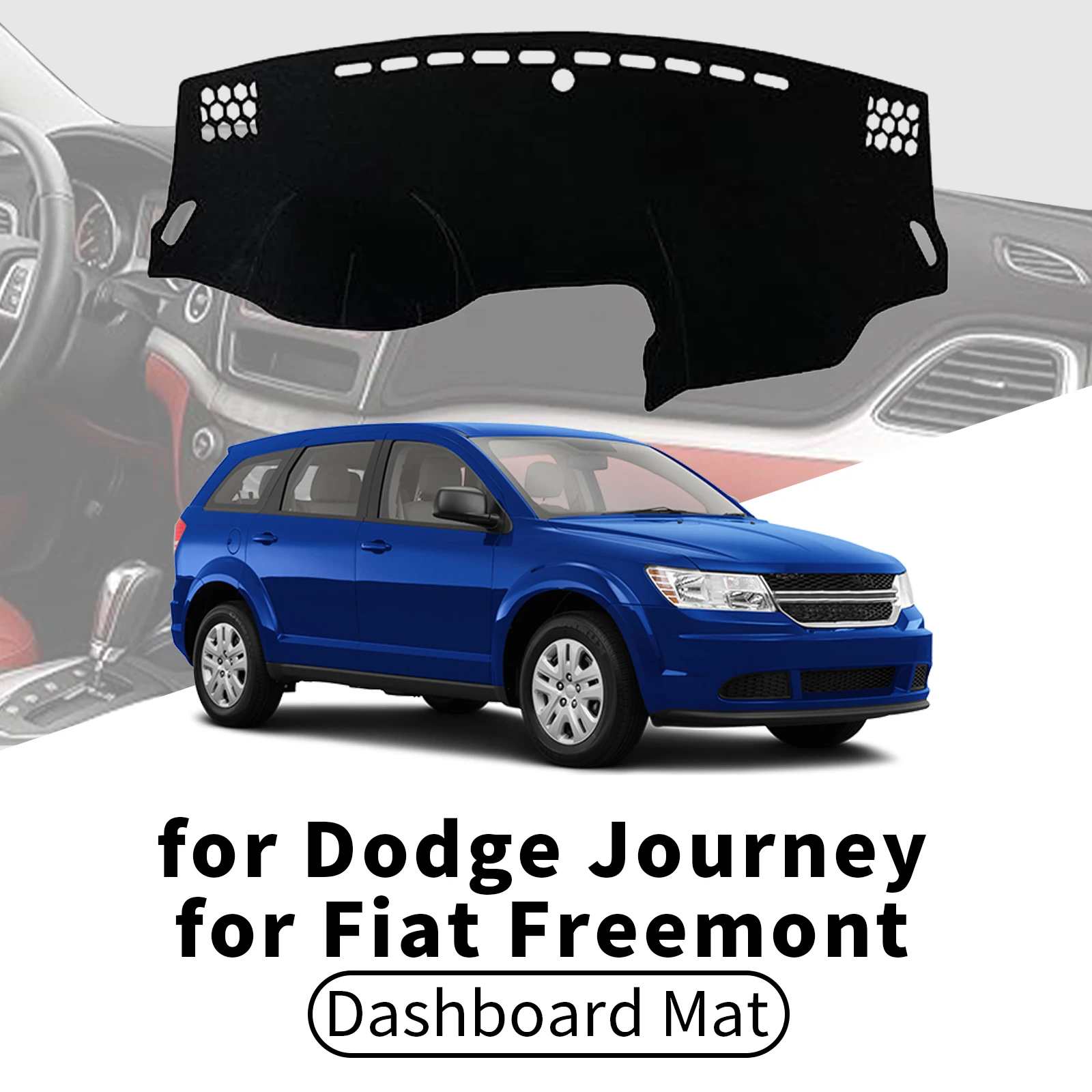 

for Dodge Journey 2009-2016 Fiat Freemont Car Dashboard Cover Dashmat Sunshade Anti‑UV Anti‑Glare Dash Mat Interior Accessories