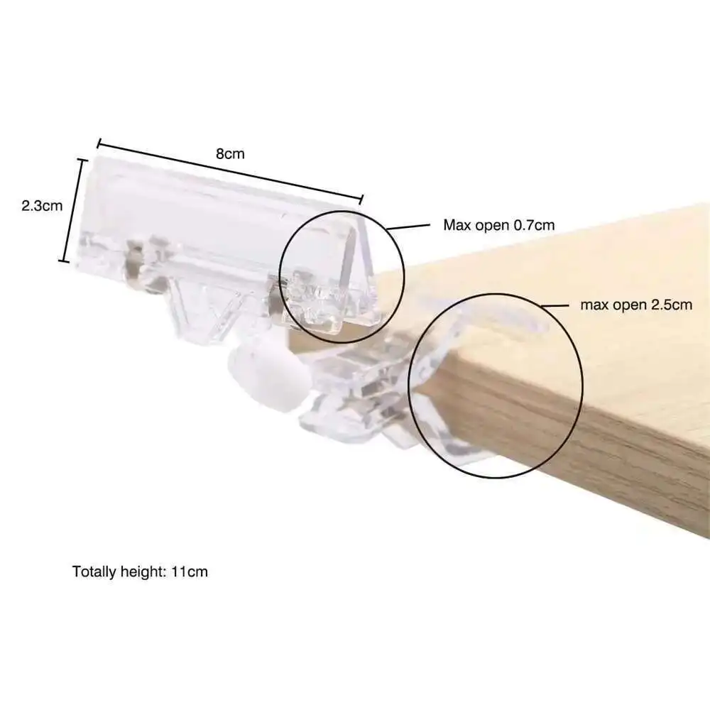 투명 팝 플라스틱 사인 디스플레이 가격 라벨 태그 프로모션 클립 홀더, 슈퍼마켓 소매 라벨 홀더, 사진 클립, 8x11cm