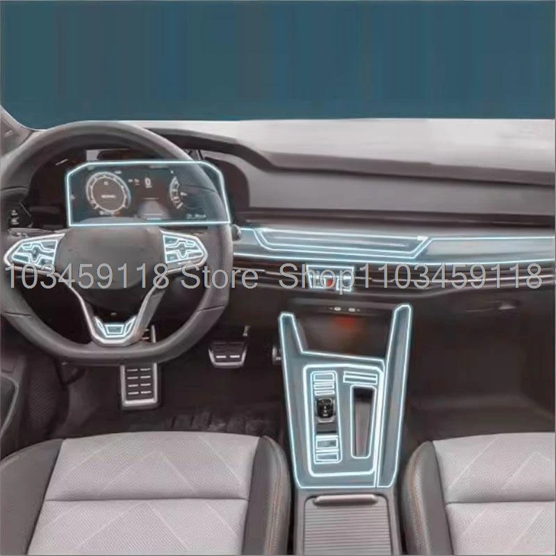 

TPU Transparent protective film For Volkswagen VW Golf 8.5 2025 Golf 8 MK8.5/7 2024 Interior film Gear Panel GPS protecrive film