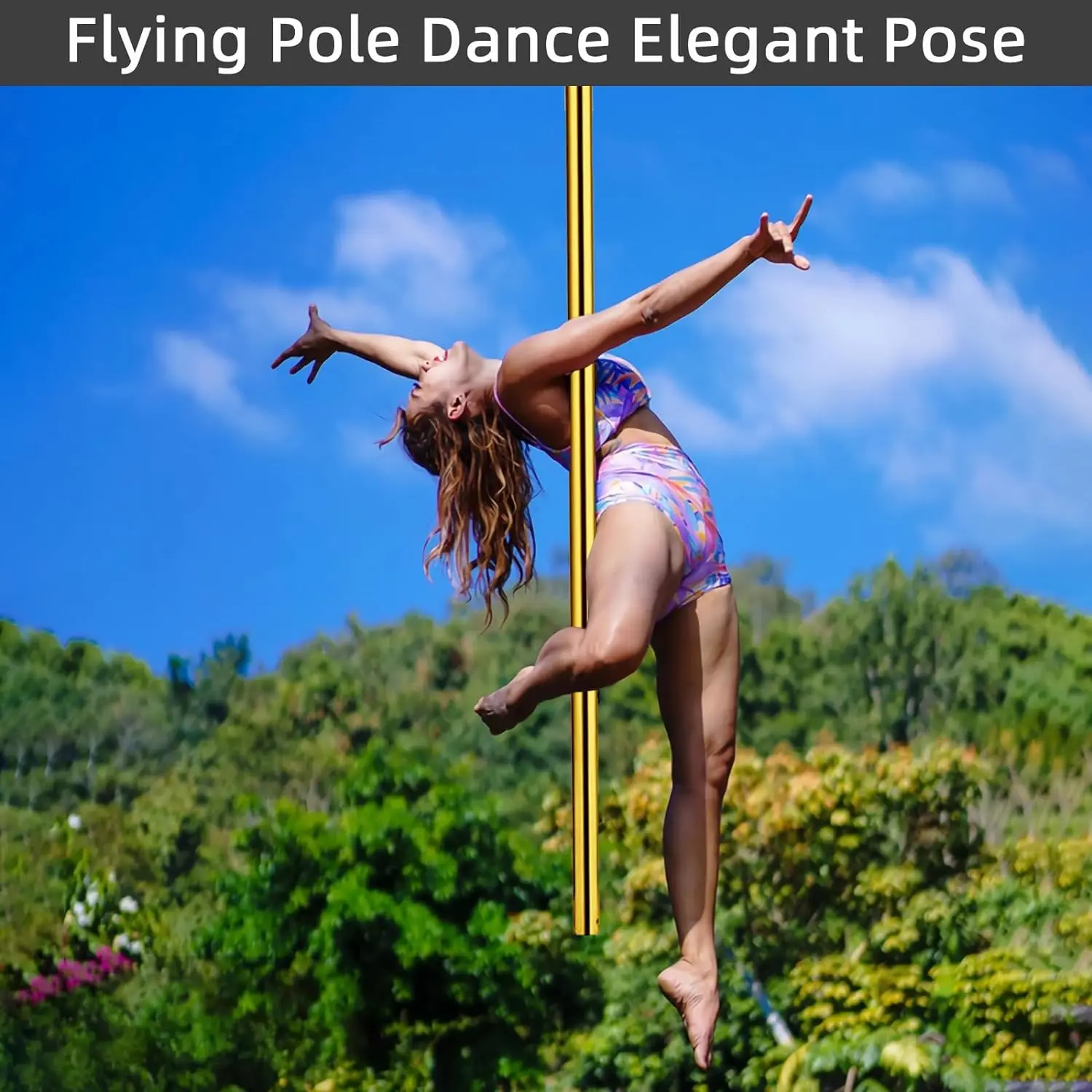 Poteau volant 2M, équipement de danse aérienne, pour la maison