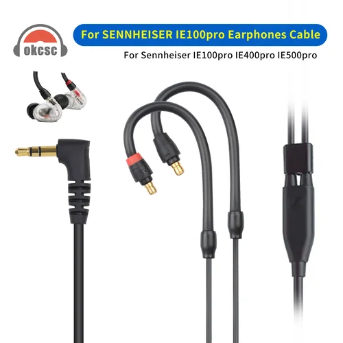 Imagen 1 del producto OKCSC IE100 pro IE40 IE80 IE300 Cable de repuesto para auriculares para SENNHEISER IE100 pro/IE400 pro/IE500 pro/IE300/IE600/IE900