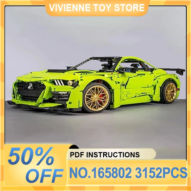 

MOC-165802 Технический 1:8 Зеленый Спортивный Автомобиль Модель Гиперкар Строительные Блоки Кирпичи Головоломка Сборка Детская Игрушка День Рождения