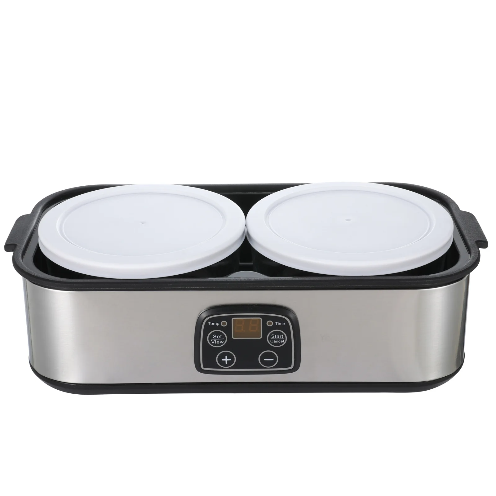 Машина для приготовления йогурта с двумя чашками, 2 л, машина для приготовления мороженого, машина для приготовления пудинга, машина для приготовления завтрака, машина для ферментации домашнего йогурта