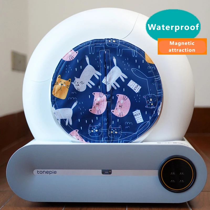 TONEPIE Automatische Katzentoilette, staubschützender Türvorhang zur Geruchskontrolle, nicht inklusive Katzenbecken-Zubehör für Sauberkeit – Detail 5