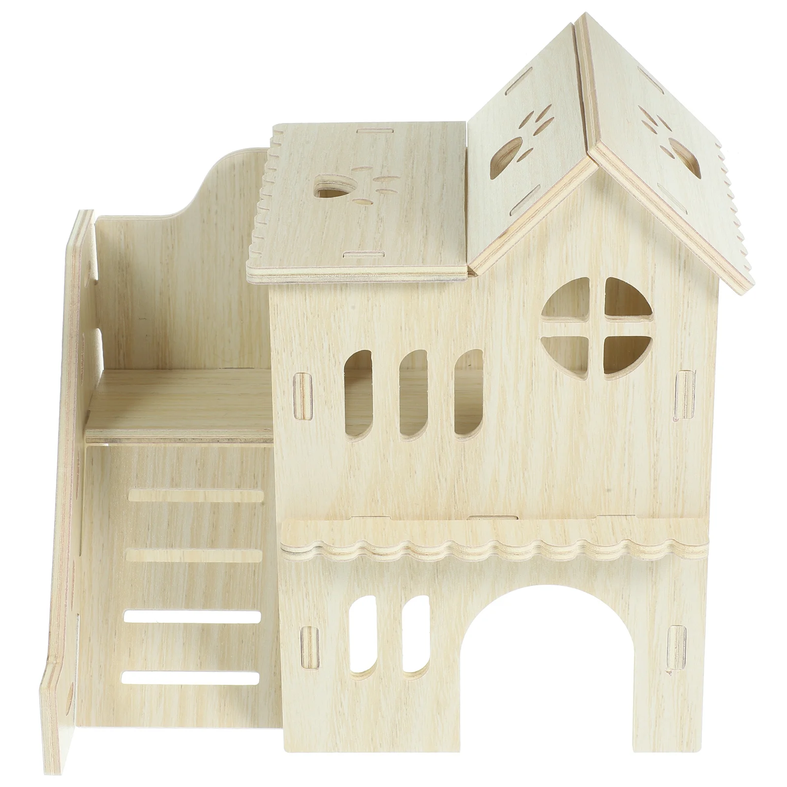 

House Chinchilla Toys Hamster Home Rat Hideout Wooden Guinea Pig Accessories Hideaway Mini Cage Delicate