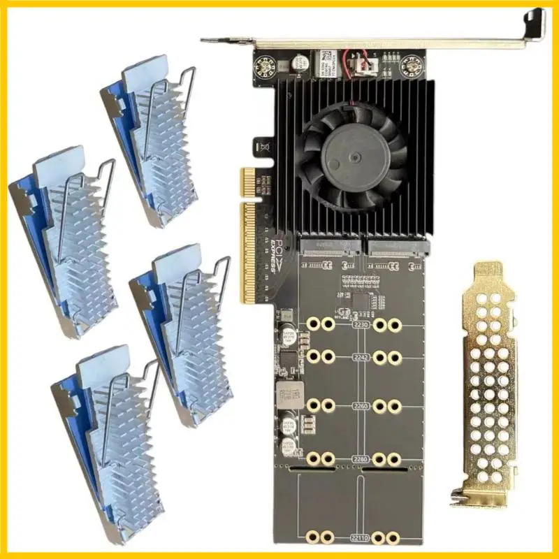 4 بطاقة محولات NVMe SSDs PCIe4.0 تدعم سرعة نقل البيانات من الألومنيوم بالوعة الحرارة #2