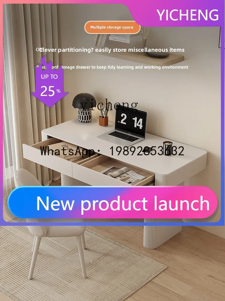 

BGZ7 Desk Modern Bedroom Home Slate Study Desk Solid Wood Computer Desk Dresser Integrated