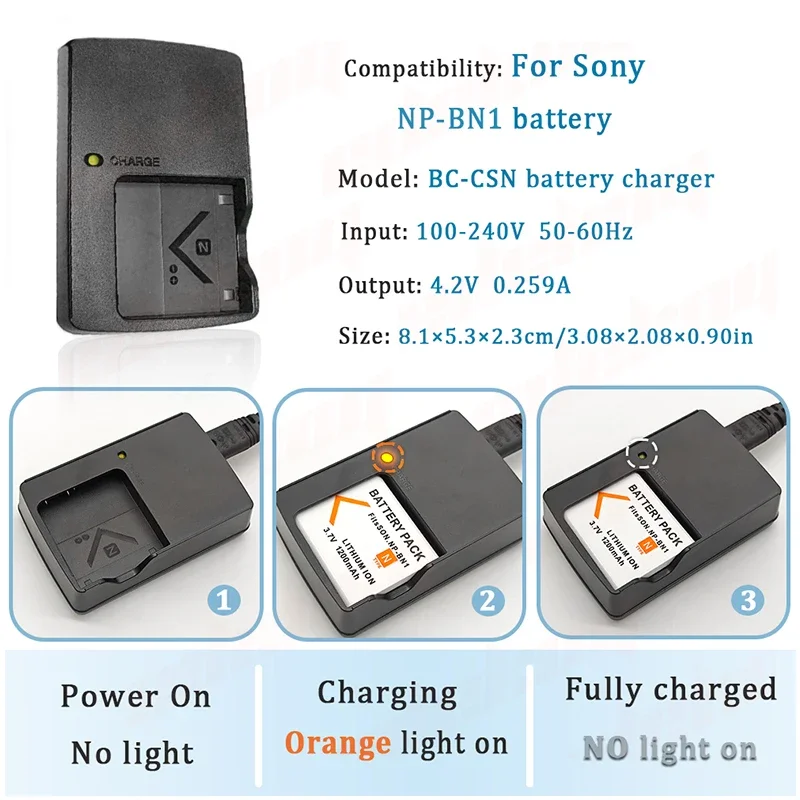 Caricabatterie Sony 4.2V Per Fotocamere Cyber-shot DSC-W35 W50 W55 – Usato Funzionante