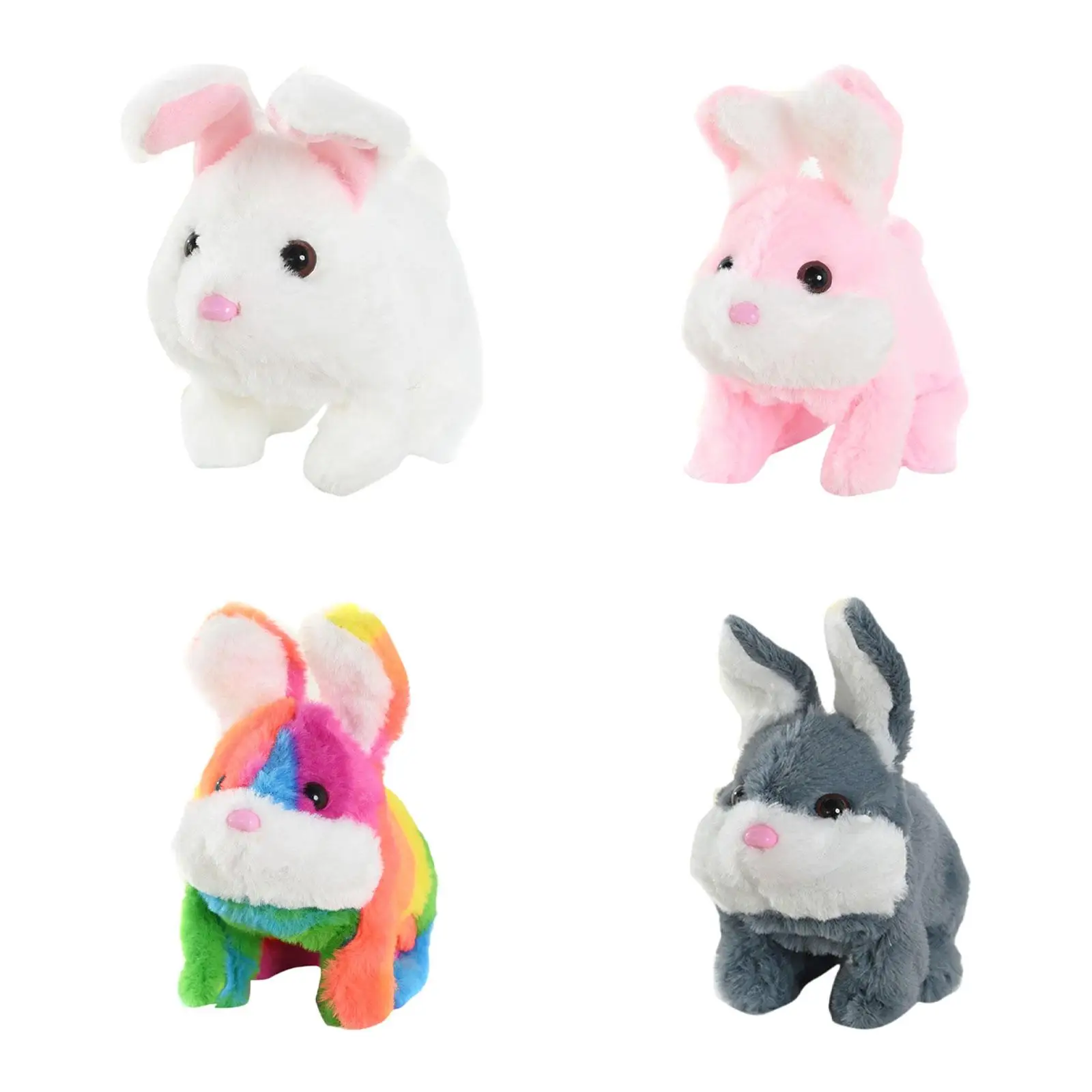 

Electric Bunny Plush Toy Walking Cute Realistic Bunny Toy for Kids Children