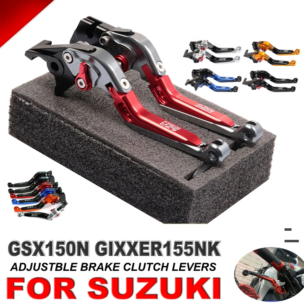 For Suzuki GIXXER155NK GIXXER 155 NK GSX 150NK GSX150NK Motorcycle Accessories Adjustable Folding Extendable Brake Clutch Levers