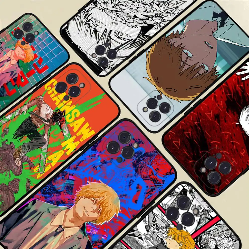 Anime Character Denji Chainsaw Man Phone Case For IPhone 16 15 14 13 12 11 17 Pro Max Simplicity Back TPU Soft Case