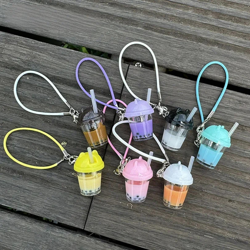 1 Piece 1:12 Doll House Mini Pearl Milk Tea Cup Model Pendant DIY Miniature Scene Accessories Doll House Decoration Toys
