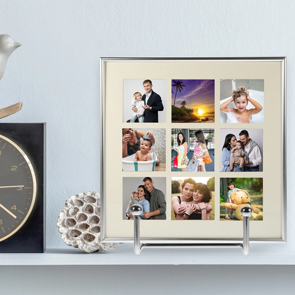 

2 Pcs Photo Display Stand Table Top Picture Bracket Book Iron Dish Tile Plate Travel Metal Easel Holder