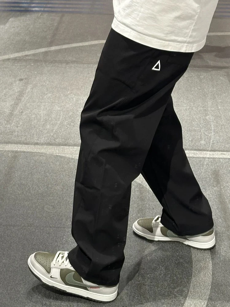 

American Sle Outdoor Waterproof e Logo Men's Casual Loose Straight Leg Trousers Faionable Casual Pants for Youth