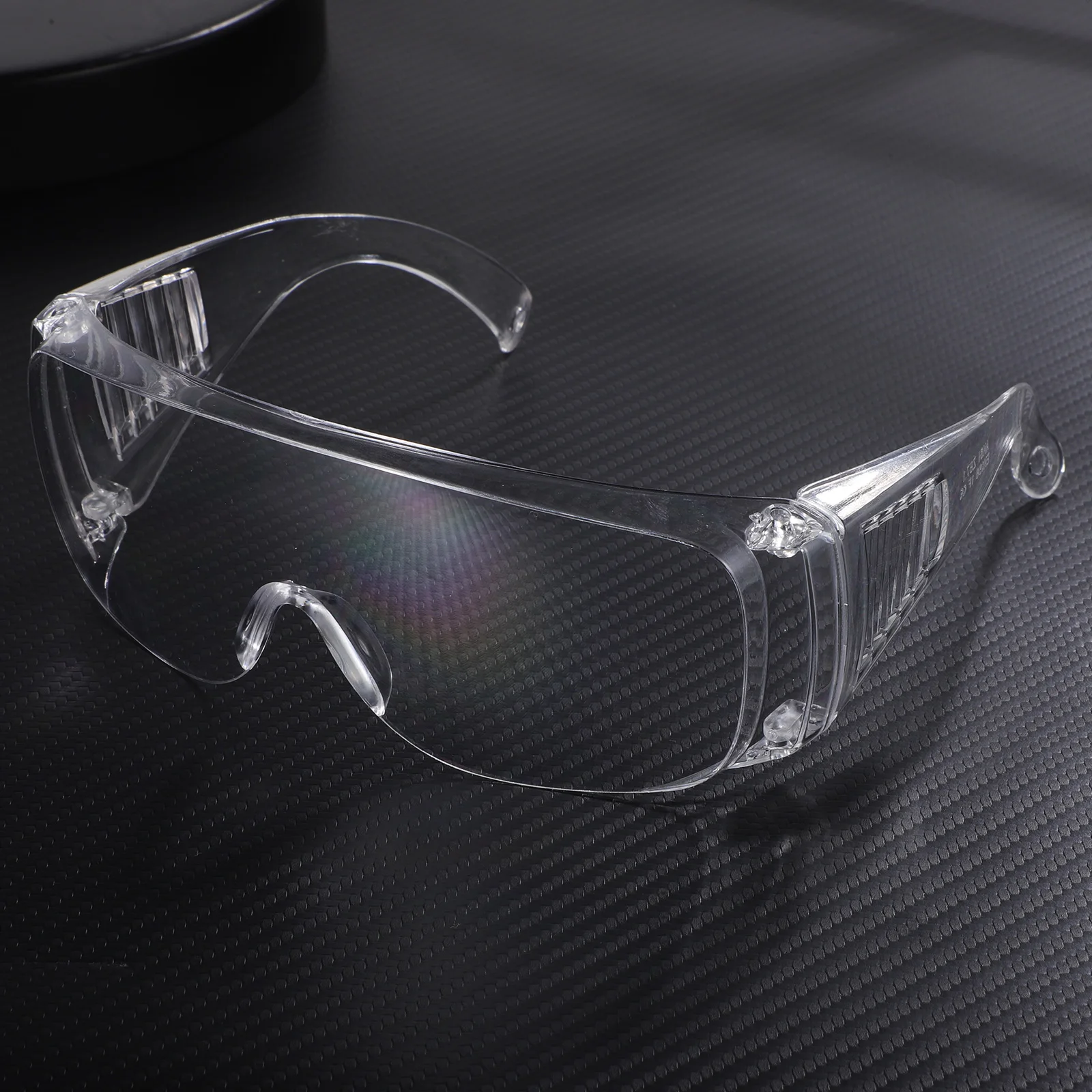6 Pairs Clear Lab Goggles Protective Eyewear Plastic Frame Breathable Design Side Shields Lightweight Comfort