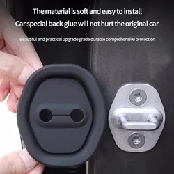 1/4PCS Silent Car Door Lock Buckle Protection Cover Auto Door Anti-Collision Shock Absorber Cushion Black/White Auto Accessories