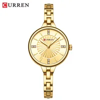 CURREN 9097 Top Brand Women's Quartz Watch Fashion Casual Gold Silver Waterproof Stainless Steel Strap Women's Elegant Watch 1