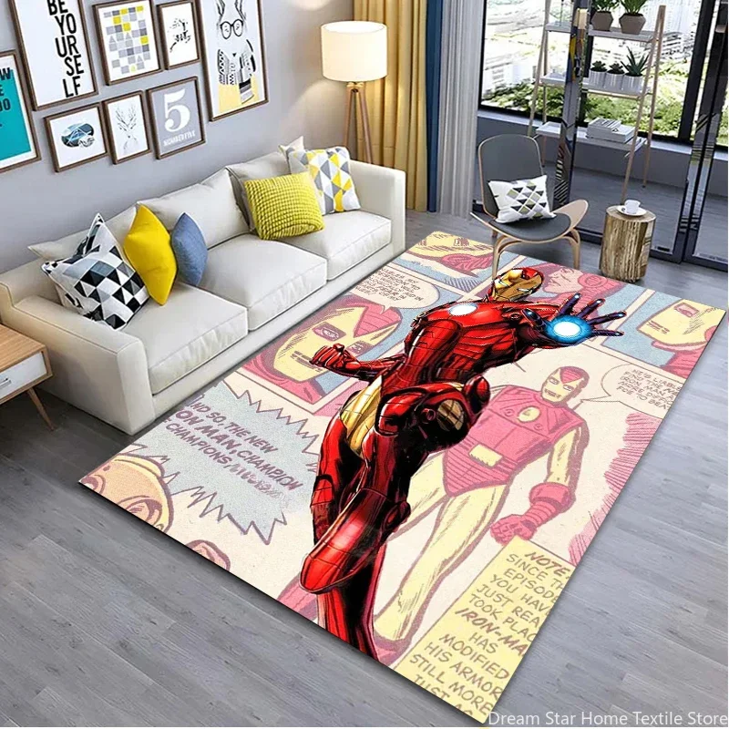 Disney Avengers Marvel Carpet for Living Room Decoration Children\'s Crawling Mat Doormat Large Area Rug Games Washroom Floor Mat