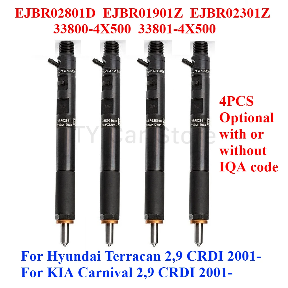

4X 33800-4X500 Новая форсунка дизельного топлива для Hyundai Terracan KIA Carnival Sedona 2,9 CRDI2001- EJBR02801D EJBR01901Z EJBR02301Z