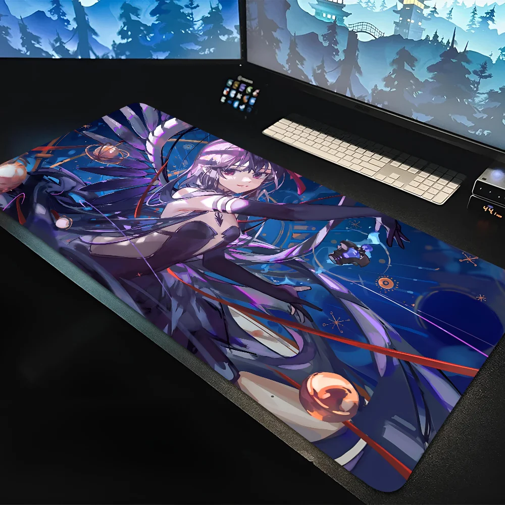 Anime Game Touhou Project Patchouli Knowledge Mousepad Mouse Mat Desk Mat With Pad Gaming Accessories Prime Gaming XXL Keyboard