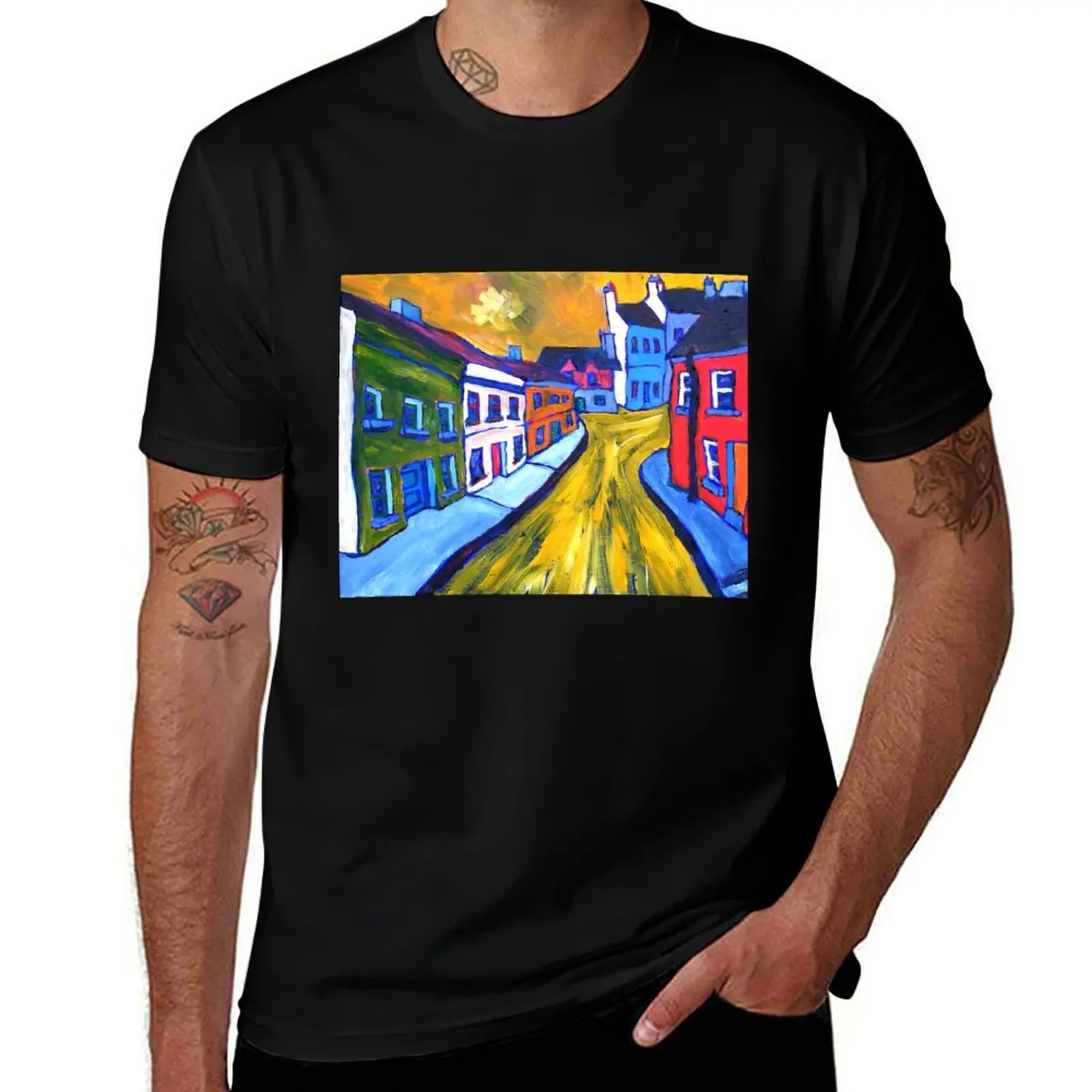 T-Junction (Eyeries, Beara, County Cork, Ireland) T-Shirt Big Size Short Sleeve Casual Top T-Shirt