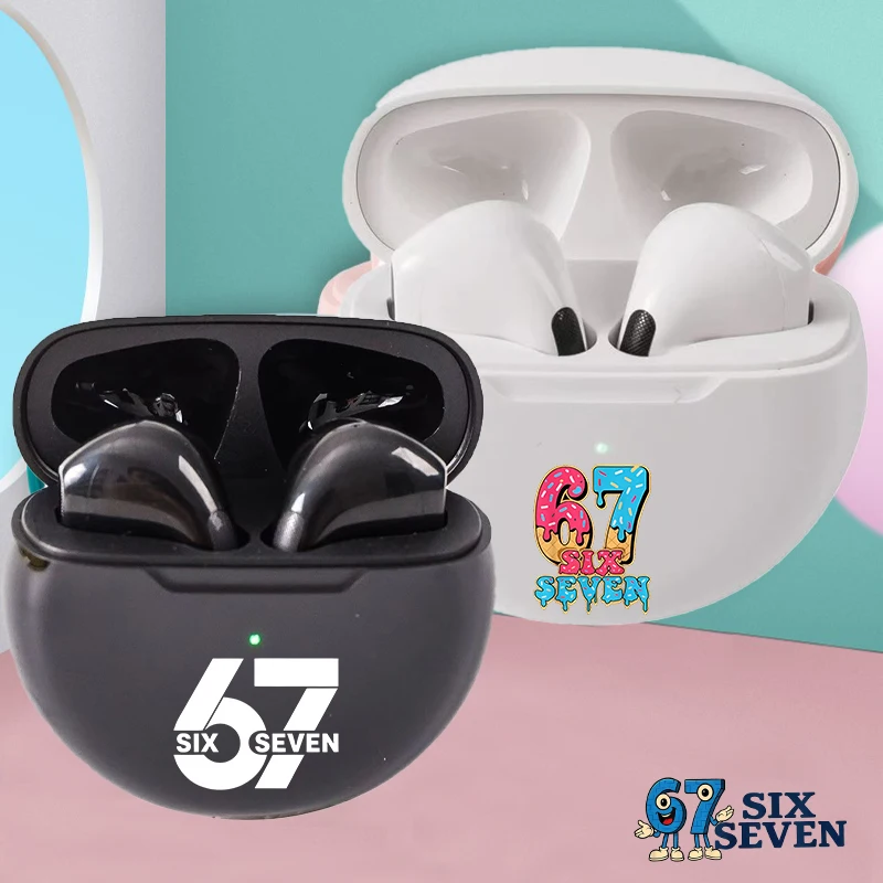 67 Six Seven Steal A Brainrot TWS Bluetooth Earphones Wireless Bluetooth Headset Noise Cancelling Earbuds Wireless Headphones