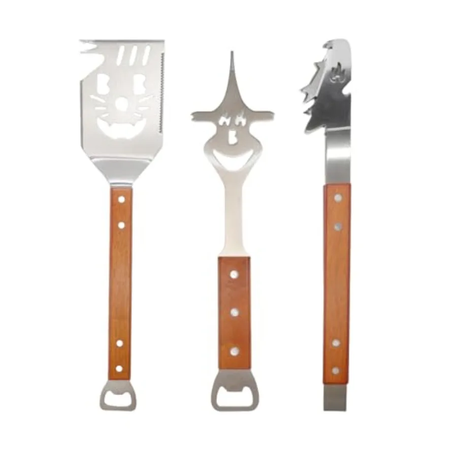 

Набор из 7 предметов для гриля из нержавеющей стали: инструменты для барбекю на заднем дворе, для приготовления пищи на природе, для кемпинга. Подарок для мужчин, пап, женщин.