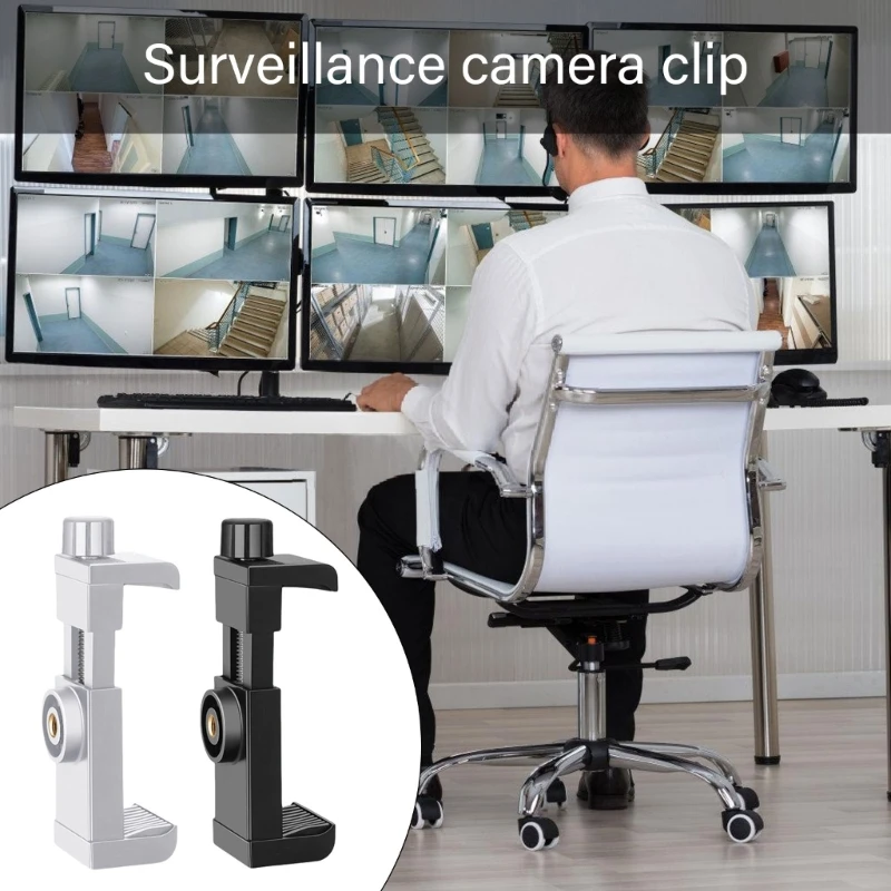 Camera Support Clip with 1/4inch Thread Camera Holder for Desk and Shelf Mounting Fit Most Devices