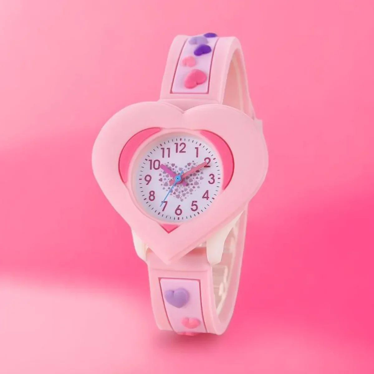 New Love Children\'s Student 3D Quartz Watch Learn To Recognize The Time Send Gifts Silicone Cute Personalized Children\'s Watch