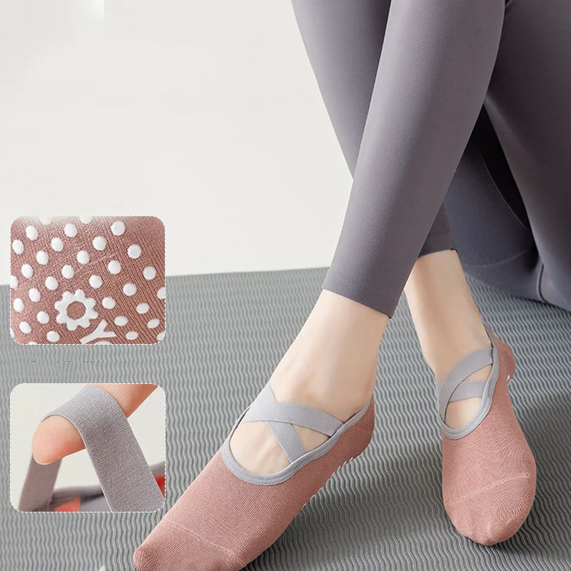 Calcetines de Yoga profesionales para mujer, calcetines antideslizantes de silicona para Ballet y Pilates, calcetines deportivos de baile