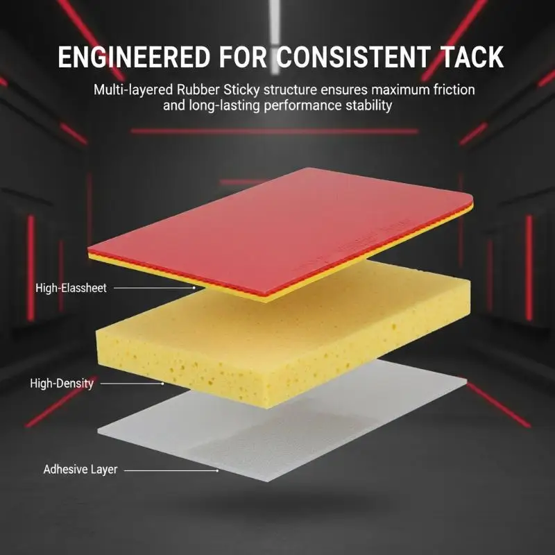 

HUIESON Official Authorization Table Tennis Rubber HURRICANE-STORM EX-600 2.2MM Durable Ping Pong Rubber Loop & Control For 40+