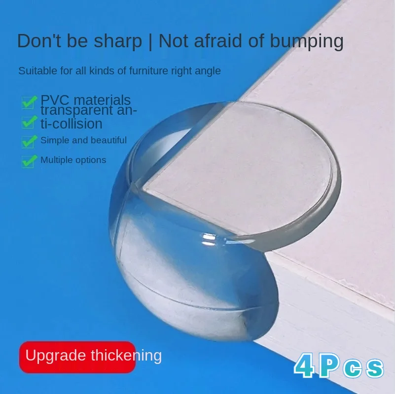 Silicone Anti-Collision Angle Protection Angle, Transparent Glass Cabinet Corner Protector