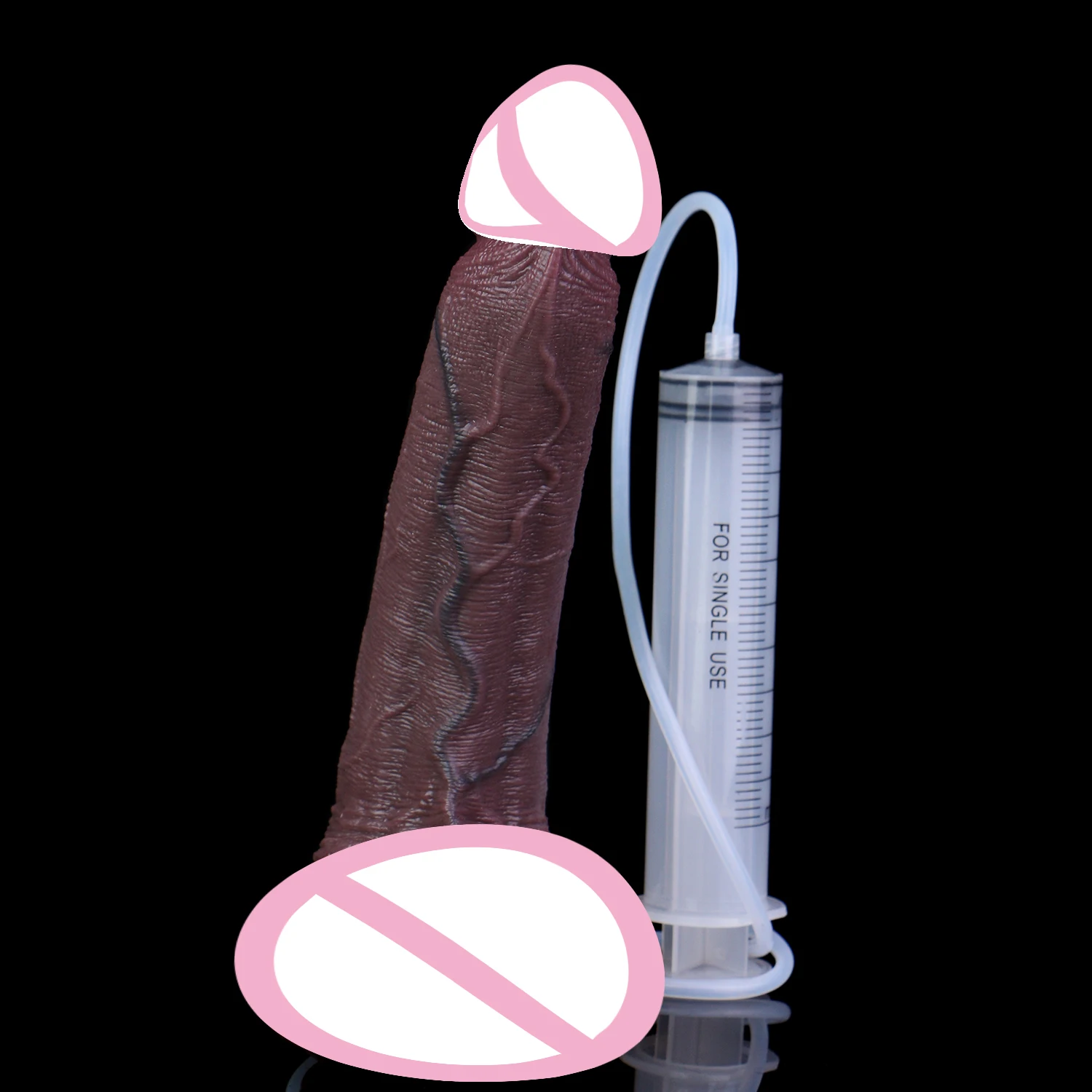 ORALSX التدفق طبقة مزدوجة الكثافة دسار مع مصاصة سيليكون نابض بالحياة القذف القضيب الاستمناء لعبة الجنس للرجال والنساء #6