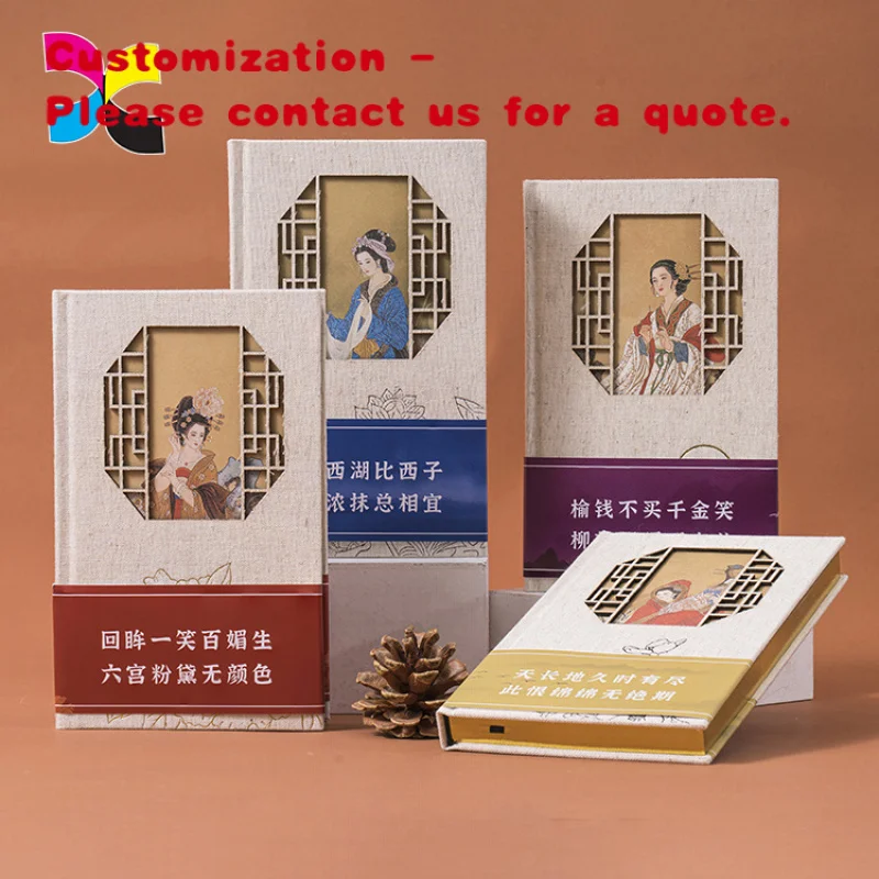 

custom.Factory Production Hardcover Linen Notebook High Quality Journal Book Printing