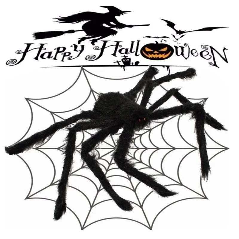 Halloween große mehrfarbige Spinne Horror Halloween Dekoration Spinne gruselig Indoor Home Scream Outdoor Garten Hof Dekor Zubehör – Detail 12