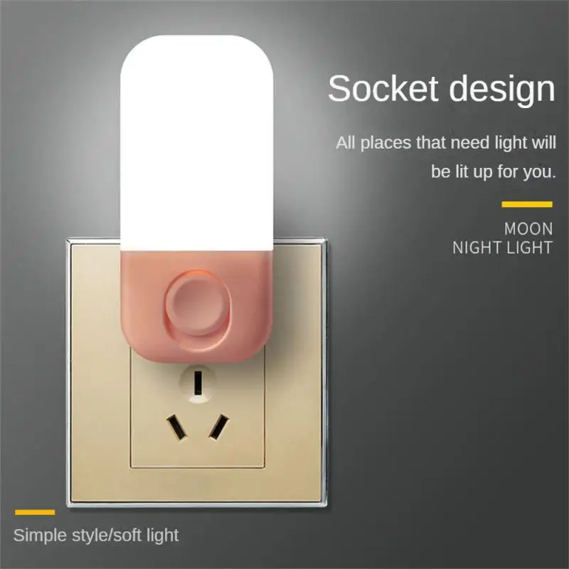 Lampada a risparmio energetico 5x9x4.1cm Carino plug-in Occhio di allattamento Led Dimmer Decorazione della stanza Luce da comodino 0.78w Mini Camera da letto Baby 220v-50hz