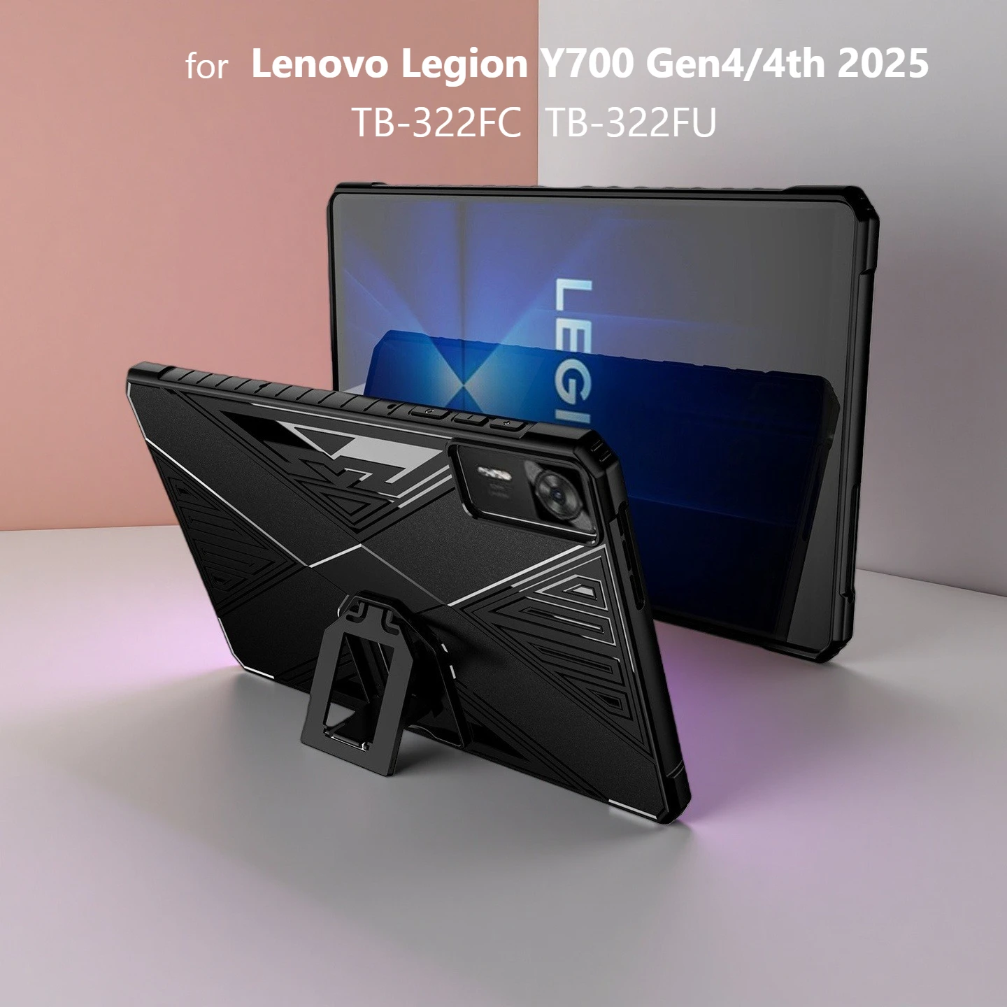 

Flip Case for Lenovo Legion Y700 2025 4th Gen 8.8 Inch Soft TPU Shockproof Protective Cover with Kickstand TB-322FU TB-322FC