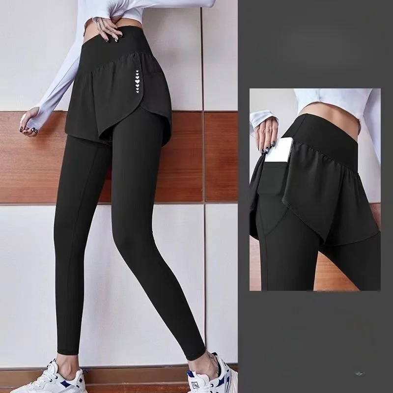 กางเกงโยคะเอวต่ำสีดำสำหรับผู้หญิง ไซส์ใหญ่ แบบเรียบง่าย สวมใส่ได้ทุกวัน ผ้าริบเนื้อนุ่มแบบตาข่าย แต่งผ้าปะติด ยาว เหมาะสำหรับปีนเขา