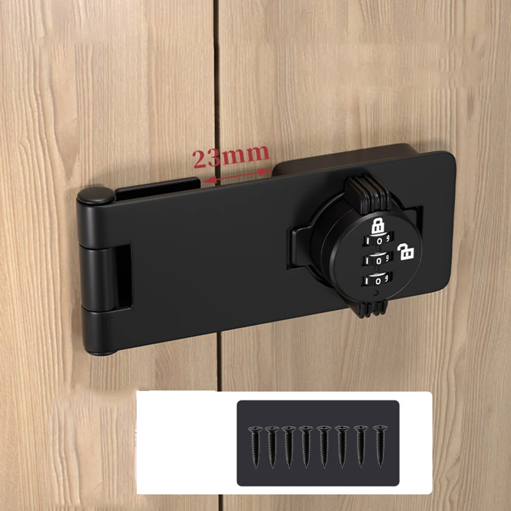 Mechanical Password Rotary Hasp Locks 3 Digit Security Cabinet Password Locks Keyless Drawer Combination Coded Door Locks