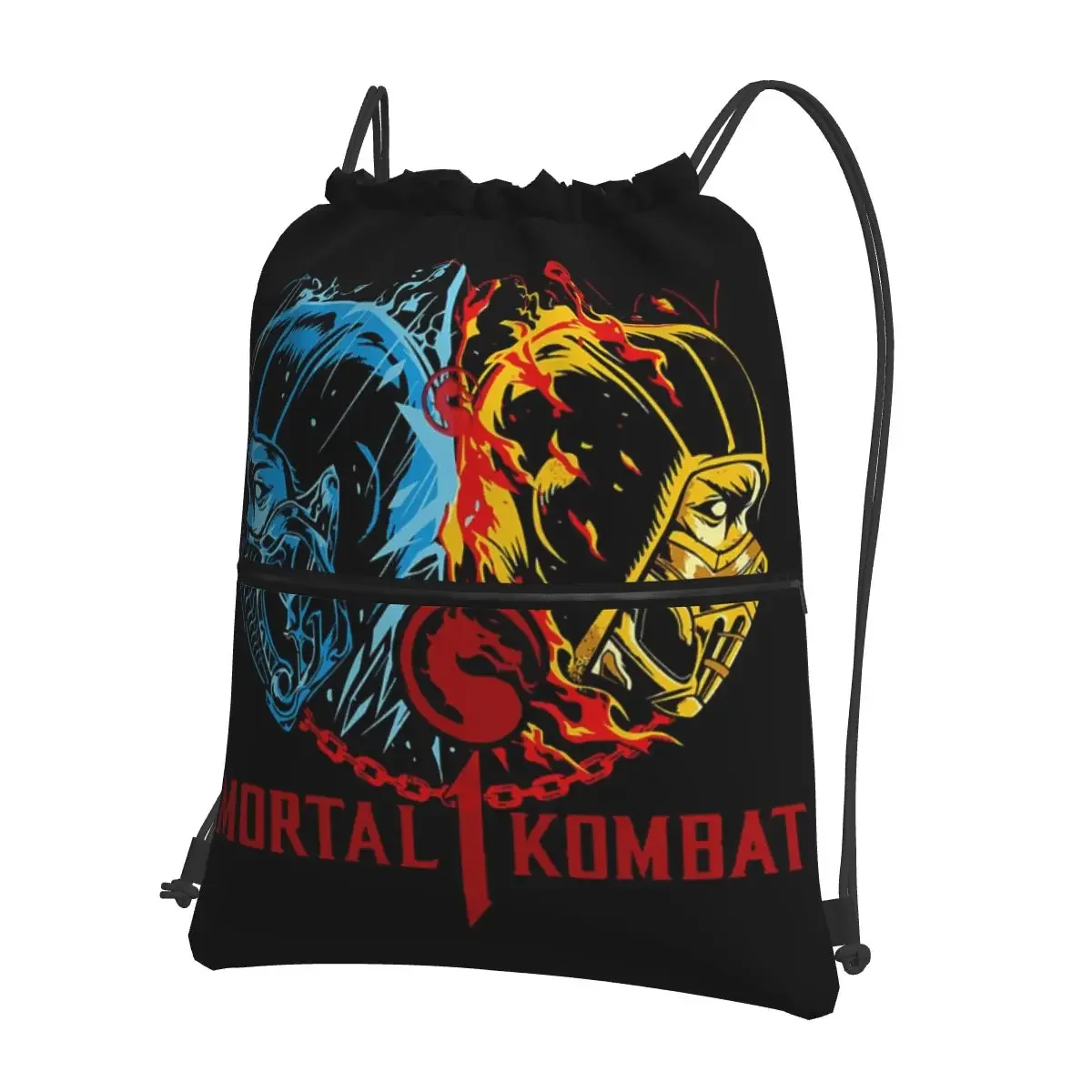 Mortal Kombat One Portable Backpacks Drawstring Bag Multi-function Drawstring Bundle Pocket Sundries Bags For School Students