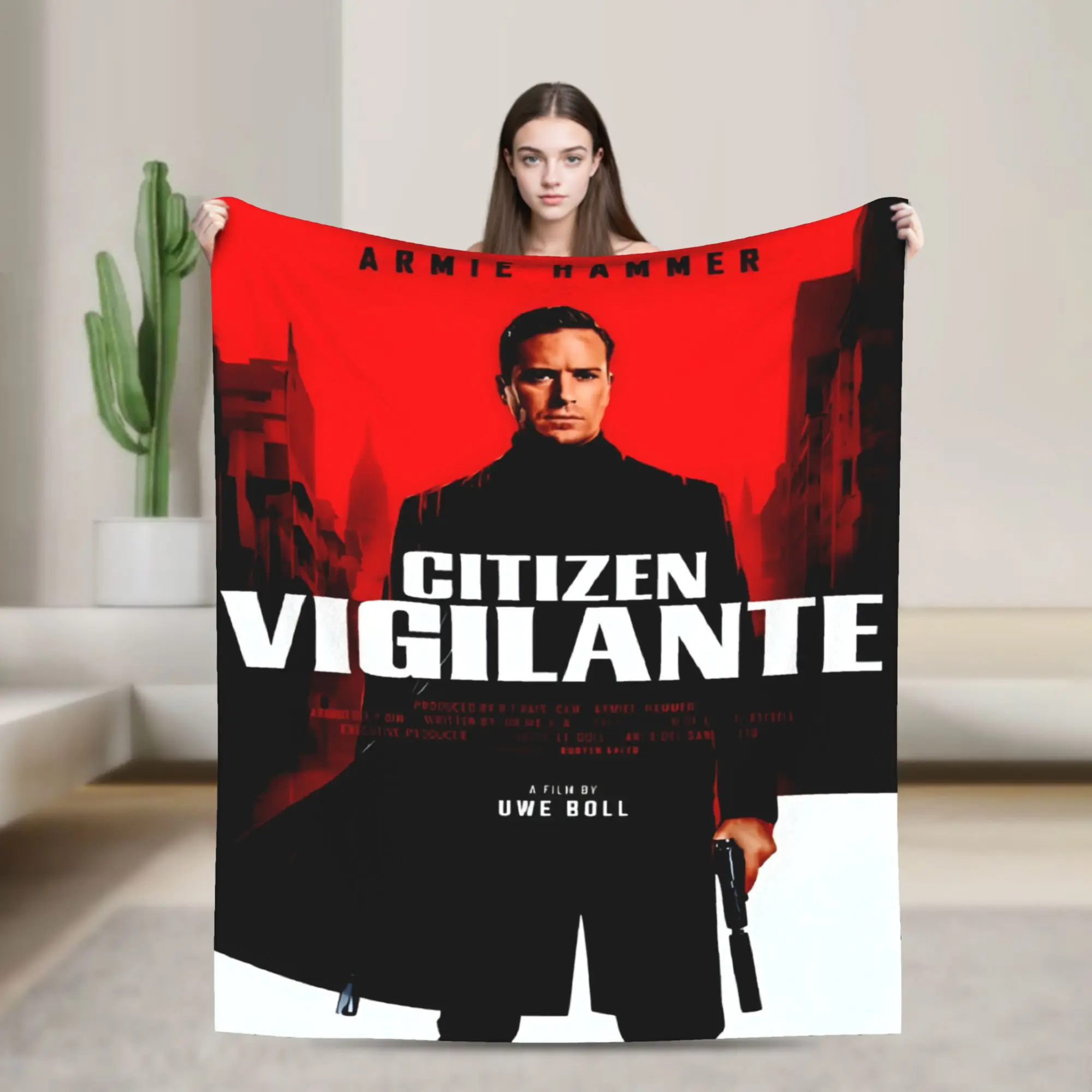 Citizen Vigilante Armie Hammer  Merch Blanket Lightweight Thin Fleece  Throw Blankets Cozy Bedding Throws