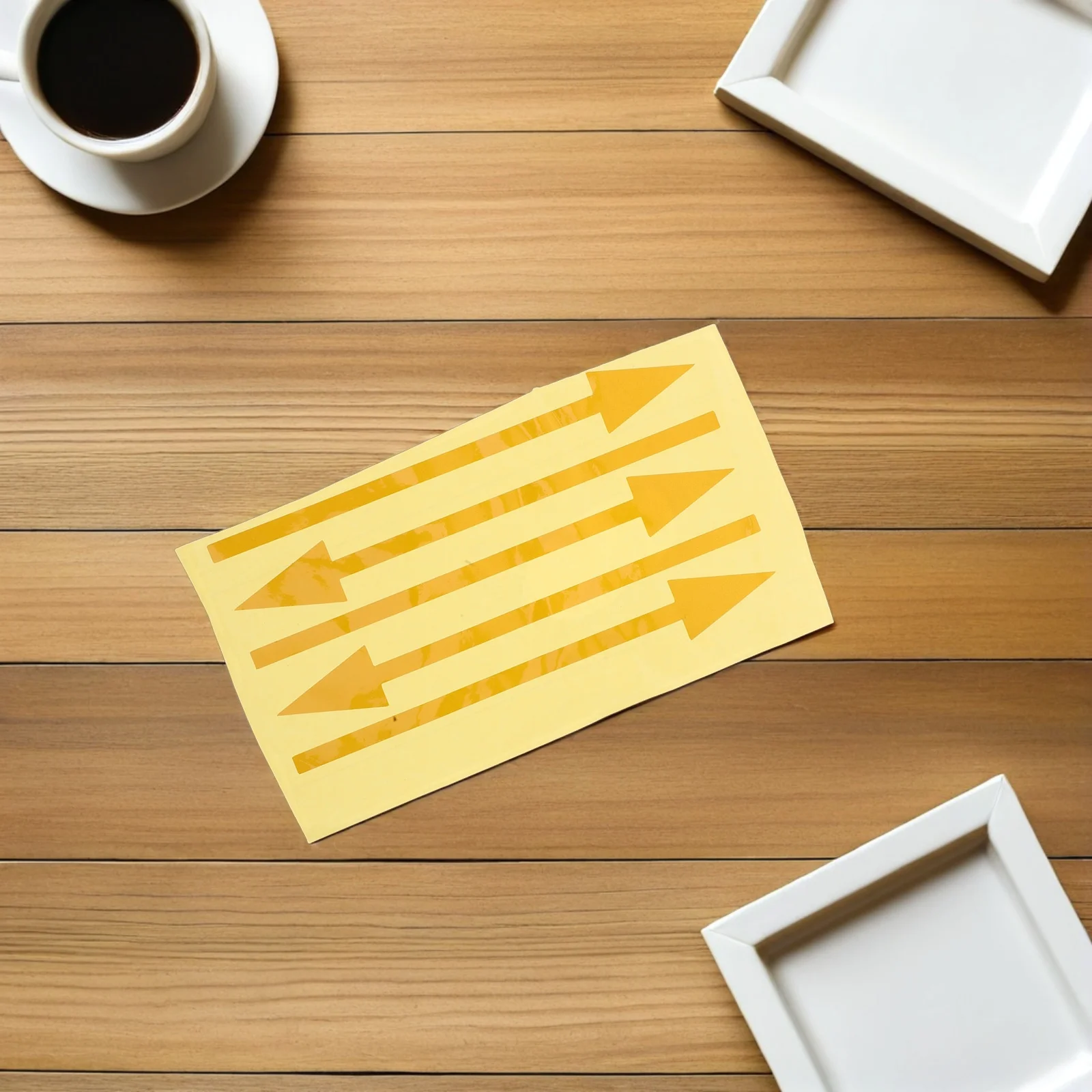

5 Pcs Reflective Mailbox Arrow Sticker Large Waterproof Stickers Direction for Marking Yellow Floor