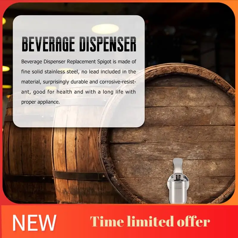 A006 - Kranik zamienny do dystrybutora napojów, polerowany ze stali nierdzewnej, kranik zamienny do dystrybutora wody, pasuje do Berkey An