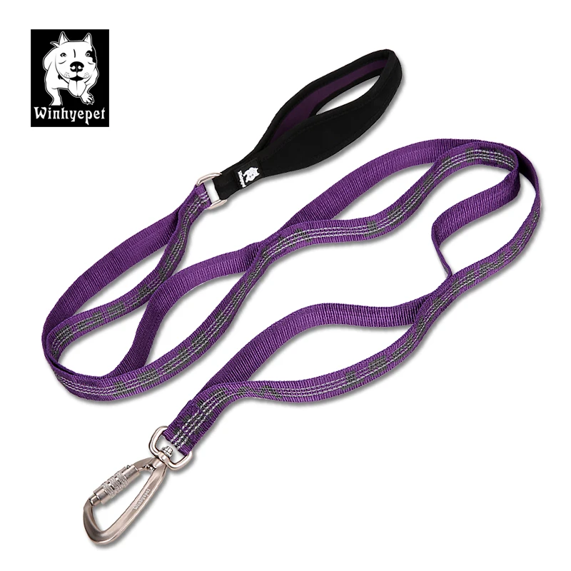 TRUELOVE Pet Leash Carabiner Traction Rope 3M Reflective Pull-resistant Nylon Webbing Big and Ferocious Dog Dedicated out YL1832